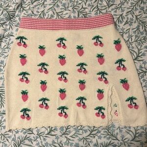 LoveShackFancy cherry skirt.